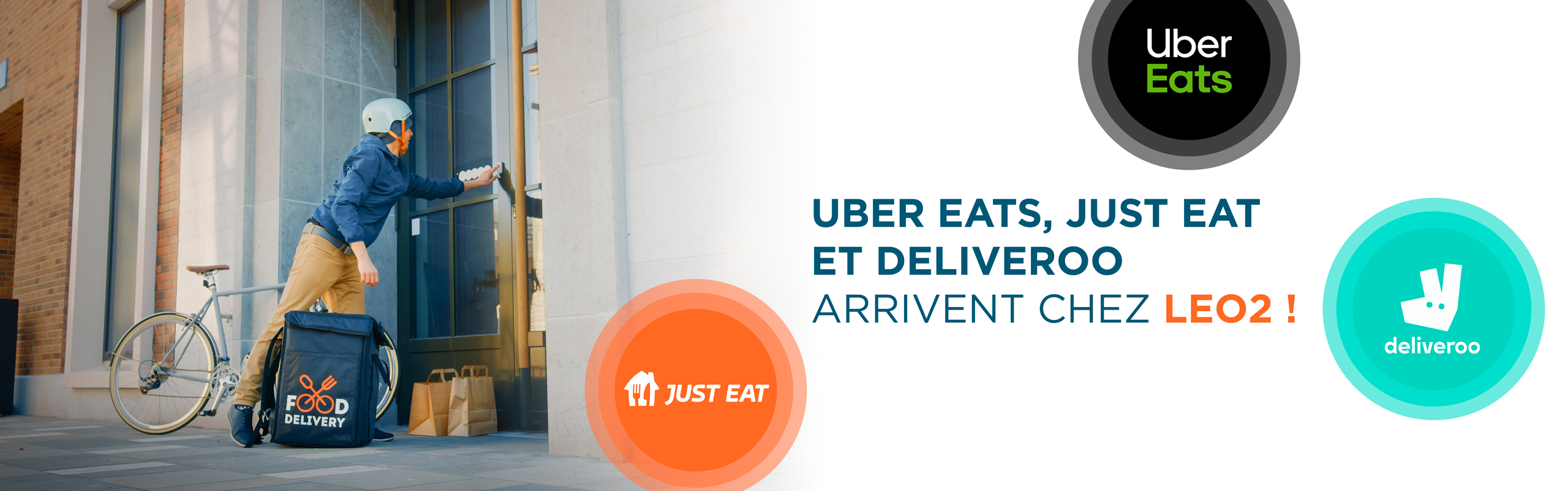 uber eats, just eat et deliveroo arrivent chez LEO2